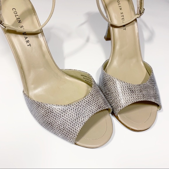 Colin Stuart- Snake Skin Ankle Strap Heel - Picture 2 of 6